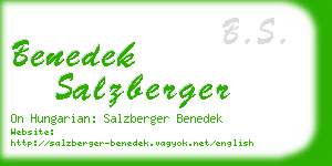 benedek salzberger business card